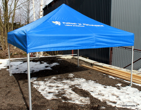 3x3 pikateltta Pop-Up mainospainatuksilla 3x3 pikateltta Pop-Up mainospainatuksilla